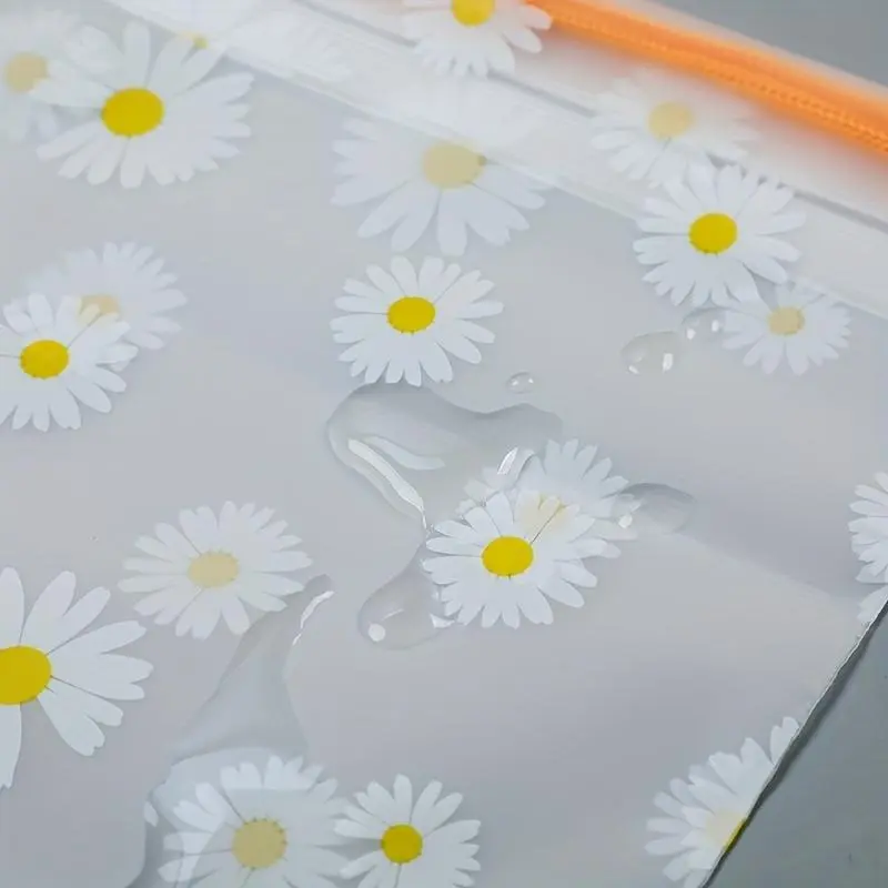 Disposable Daisy Pattern Drawstring Bag, 50pcs Clear Dustproof Shoe Bag, Travel Storage Bag, Household Dust Cover for Shoes, Towels, Travel & Storage 0