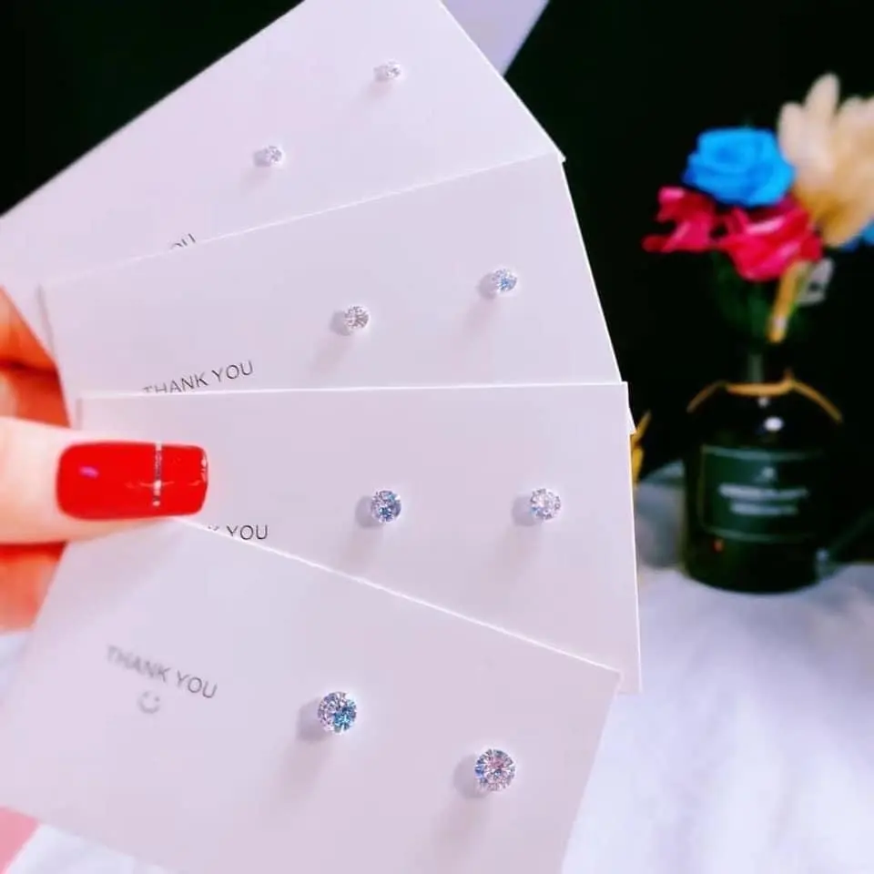 Khuyên Tai bạc ta  Nụ Đá 3 Li bạc LOPA,  Kỷ niệm, xinh xắn , trang sức , phụ nữ , điểm nhấn,thu hút , thời trang , quà tặng , sinh nhật , bạn thân