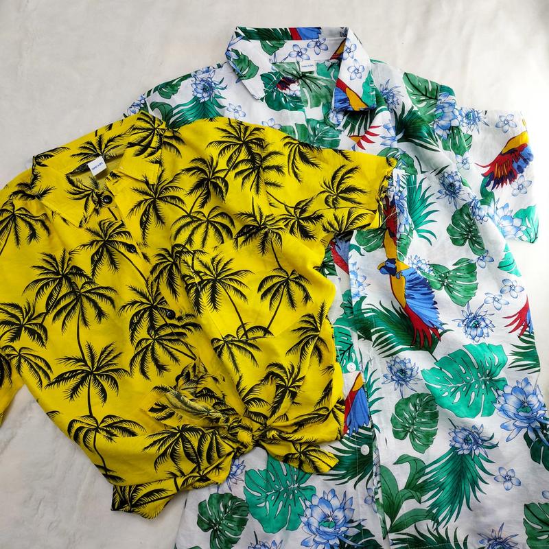 Áo Cộc Tay Hình Cây Dừa Cho Người Lớn SUMOKIDS, Áo Cộc Tay Đi Biển.