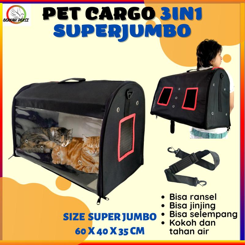Product Introduction of PET CARRIER SUPERJUMBO TAS KUCING ANJING BAG PET 3IN1 KOKOH DAN KUAT WATERPROOF 16
