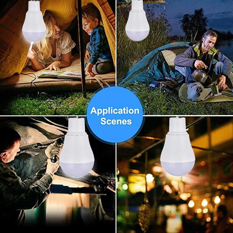 Solar Powered Hanging LED Light, 1 Count Waterproof Emergency Bulb Light, LED Atmosphere Light for Outdoor Garden Patio Yard Wedding Holiday Party Home Room Decor 9