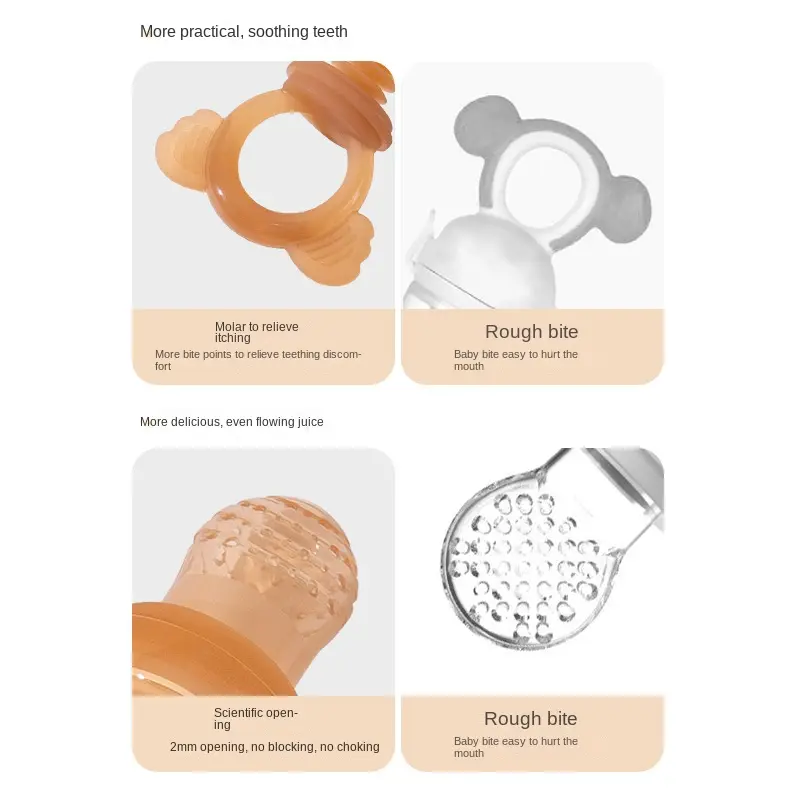 Dụng Cụ Cho Bé Ăn, Silicon An Toàn Thực Phẩm, Thích Hợp Cho Trẻ Em, Cho Bé Ăn Trái Cây, Thức Ăn Bổ Sung, Có Nhạc Và Dụng Cụ Làm Dịu, Đồ Dùng Cho Bé 1