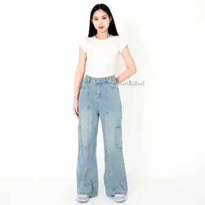 [LUXE.DLABEL] - 327 jeans | Celana jeans wanita Panjang Highwaist Wanita Jeans Wanita Polos Jeans Highwaist Baggy Wideleg Jeans Kulot jeans Jeans Kargo Jeans Cargo