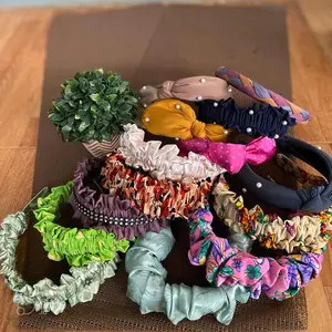 Paket 1 Kg Bando Scrunchie Dewasa + BONUS Bando Mutiara Manik Headbands