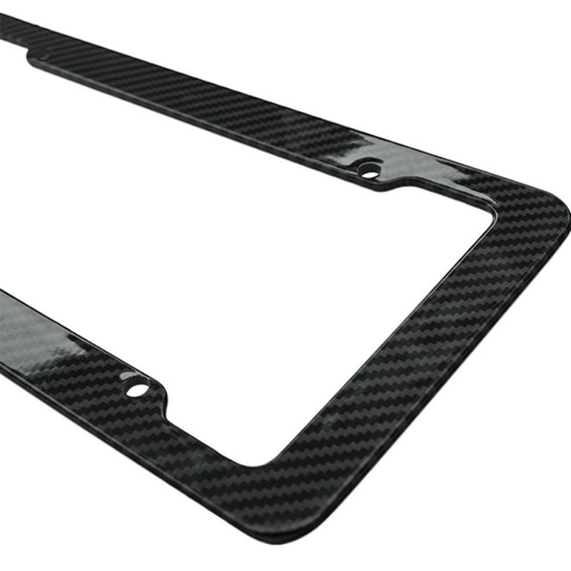 Product Introduction of COD FREE Shipping for Front Rear Black Carbon Bracket W/ Screws,Universal American License Plate Frame Auto AccessoryFiber Number  TAG Cover 20