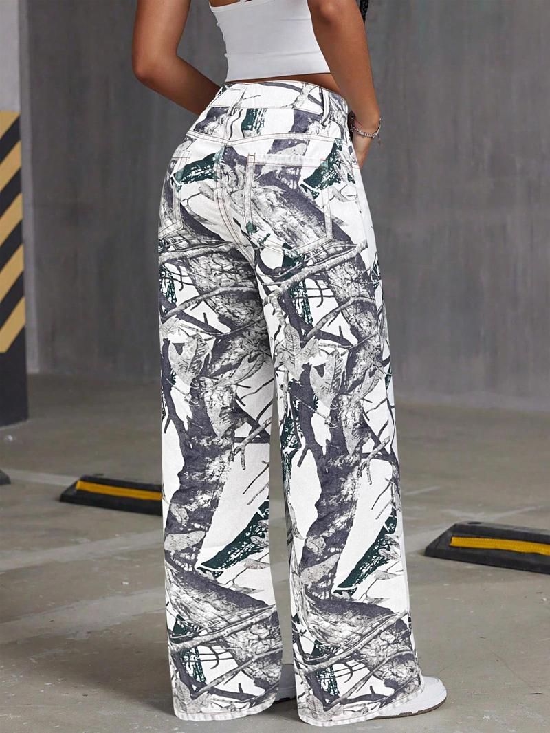 Product Introduction of Women's All Over Print Pants, Casual Comfy Trousers for Daily Wear, Ladies Bottoms for All Seasons 2