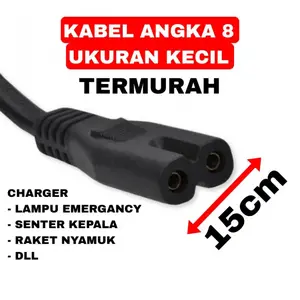 KABEL ANGKA 8 KECIL Kabel Charger 8/B/8 KOTAK Kabel 8 Raket Nyamuk Kabel Bentuk 8