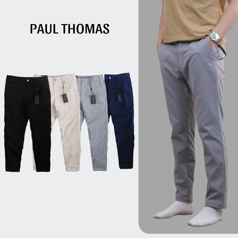 Quần Dài Kaki Vân Vảy Cá Nam Dáng Slim Fit, Mềm Mịn - PaulThomas Menswear Pants 0
