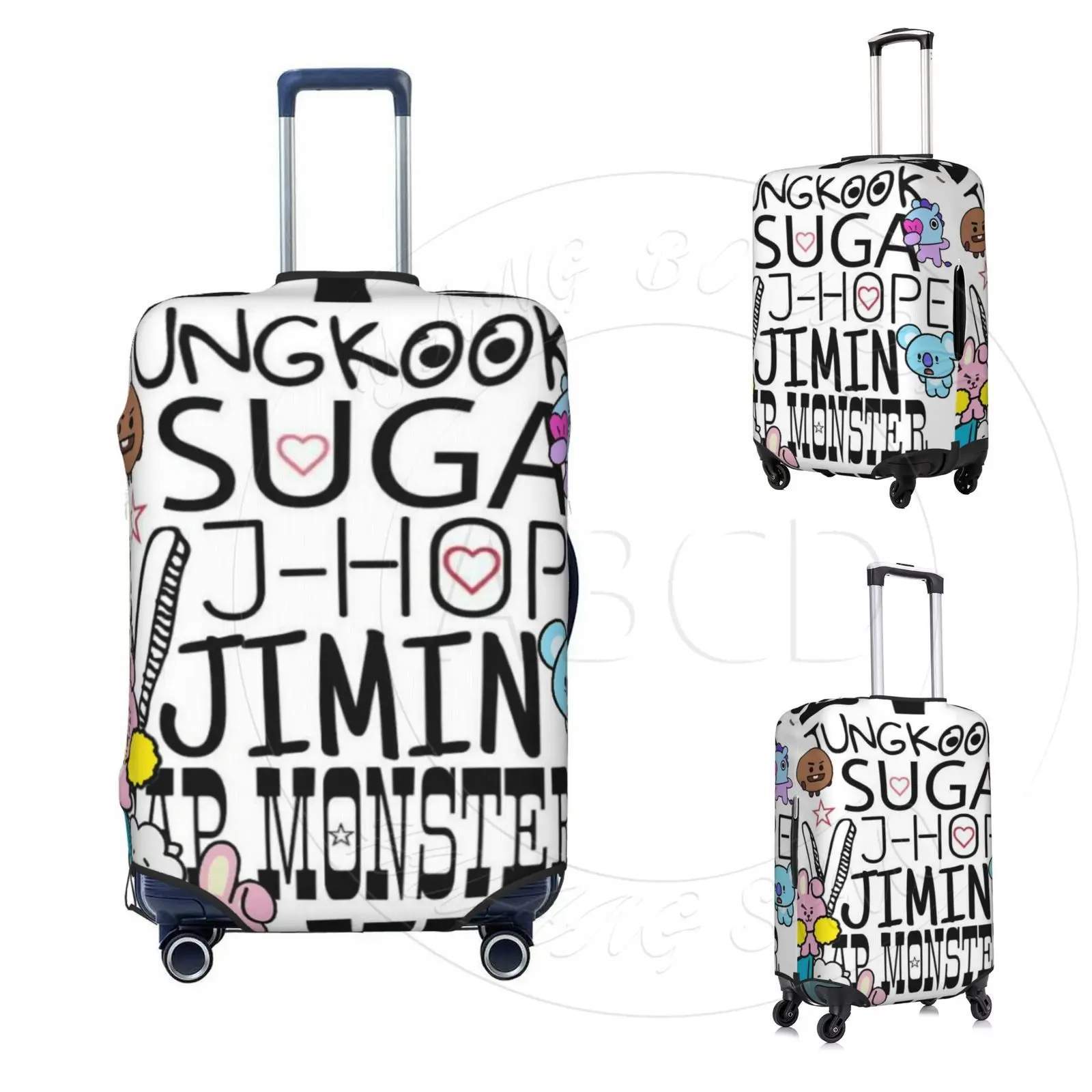BTS Luggage Cover BT21 Waterproof Dustproof Elastic Cover for Luggage Protective Travel Suitcase Cover Anti Scratch Tae Hyung JUNGKOOK JIMIN