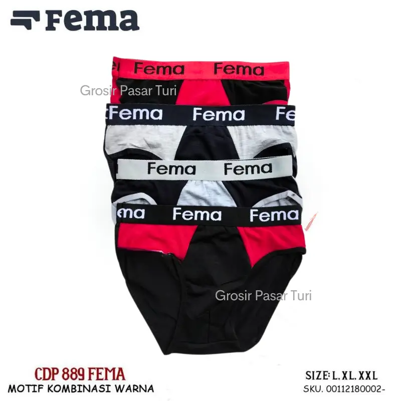 12pcs Celana Dalam Cd Pria Fema Chuan Kedo Lusinan Murah 2