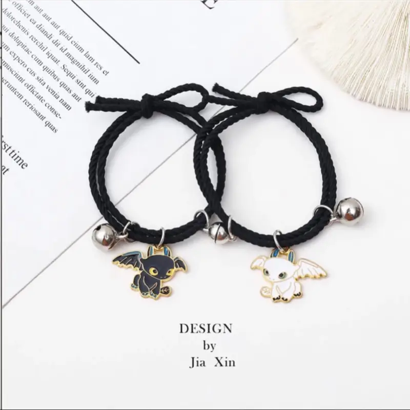 Gelang Couple magnetic Ikon cartoon Karakter Tali Simpul Murah 3
