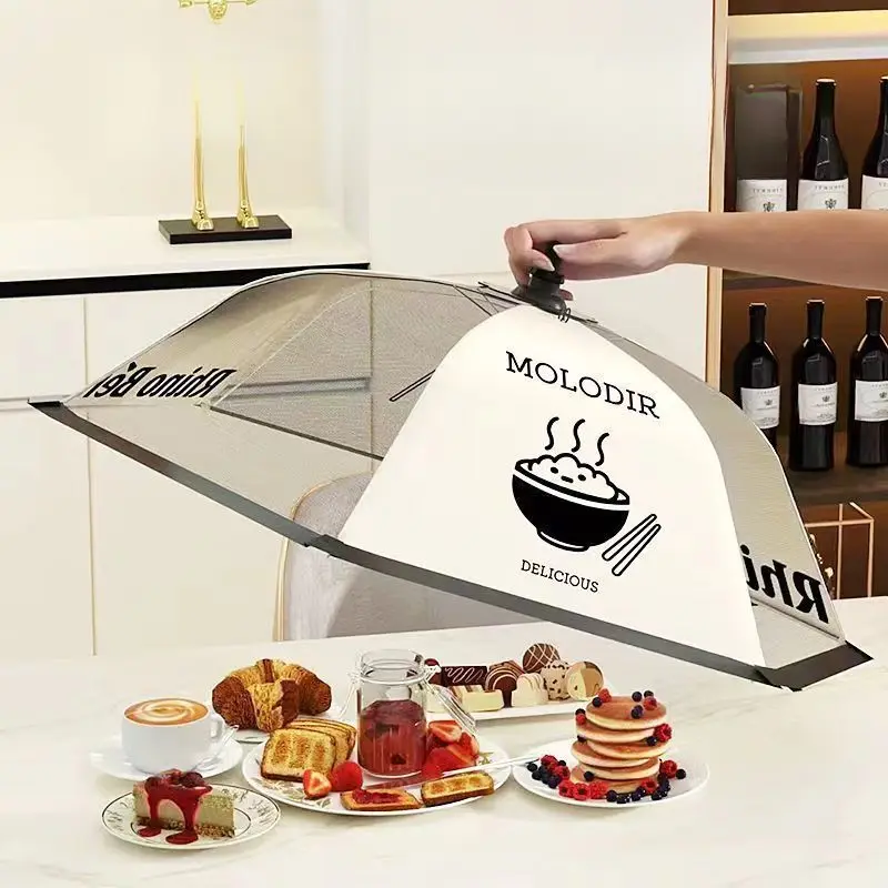 Foldable Large Food Cover Dish Cover Table Cover Fly-proof Food Cover Lid Dish Cover Dining Table Cover Food Residue Dust-proof Cover