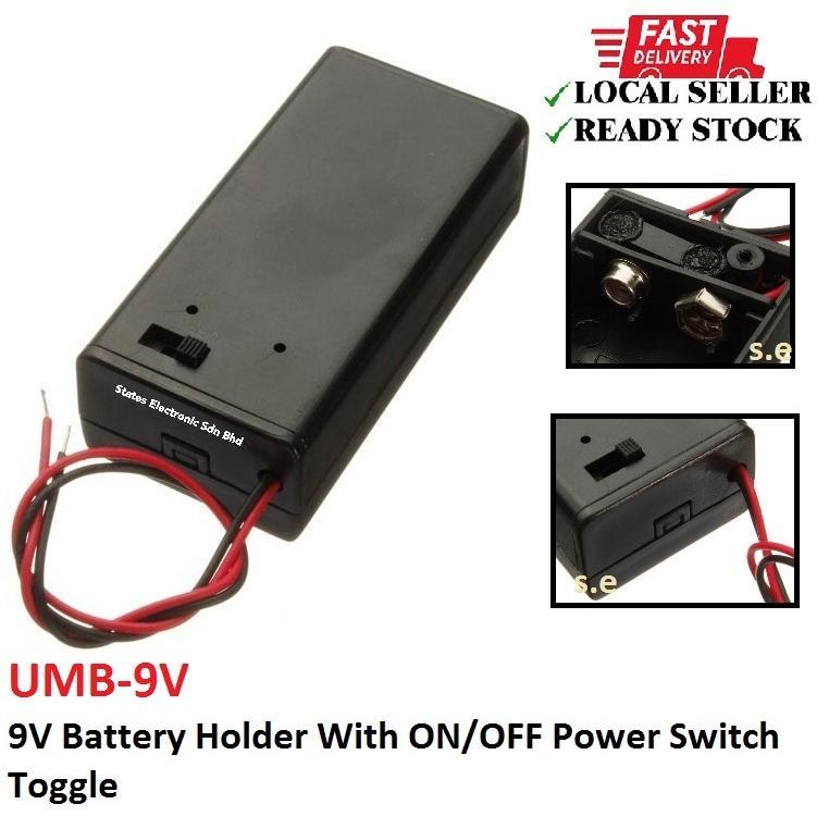 9V Battery Holder With ON/OFF Power Switch Toggle - UMB-9V - TikTok ...