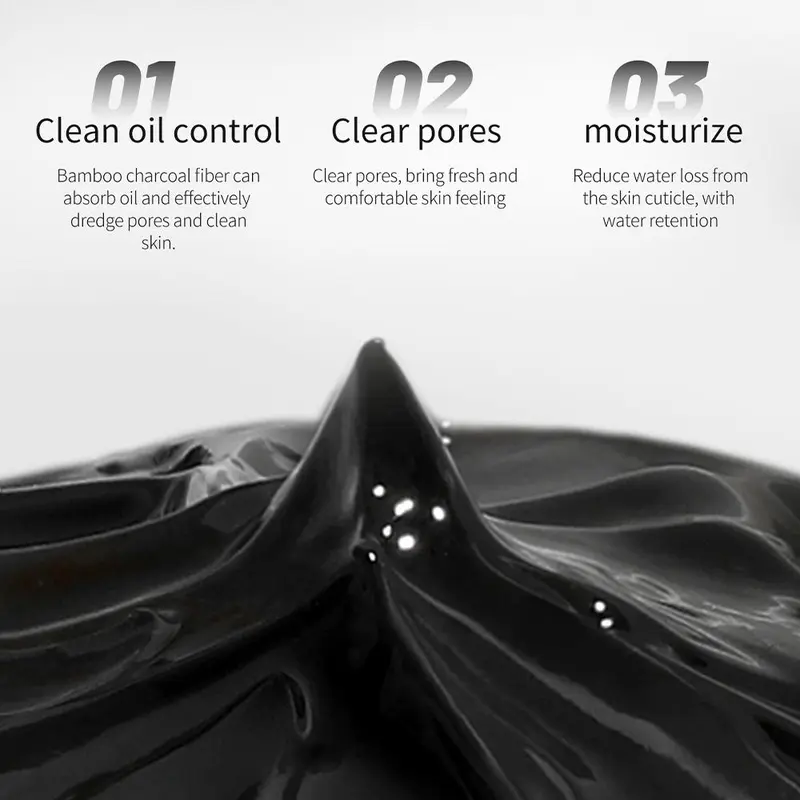 Bamboo Charcoal Blackhead Peel-off Mask, Deep Cleansing Facial Mask, Facial Skin Care Product for Women & Men 3