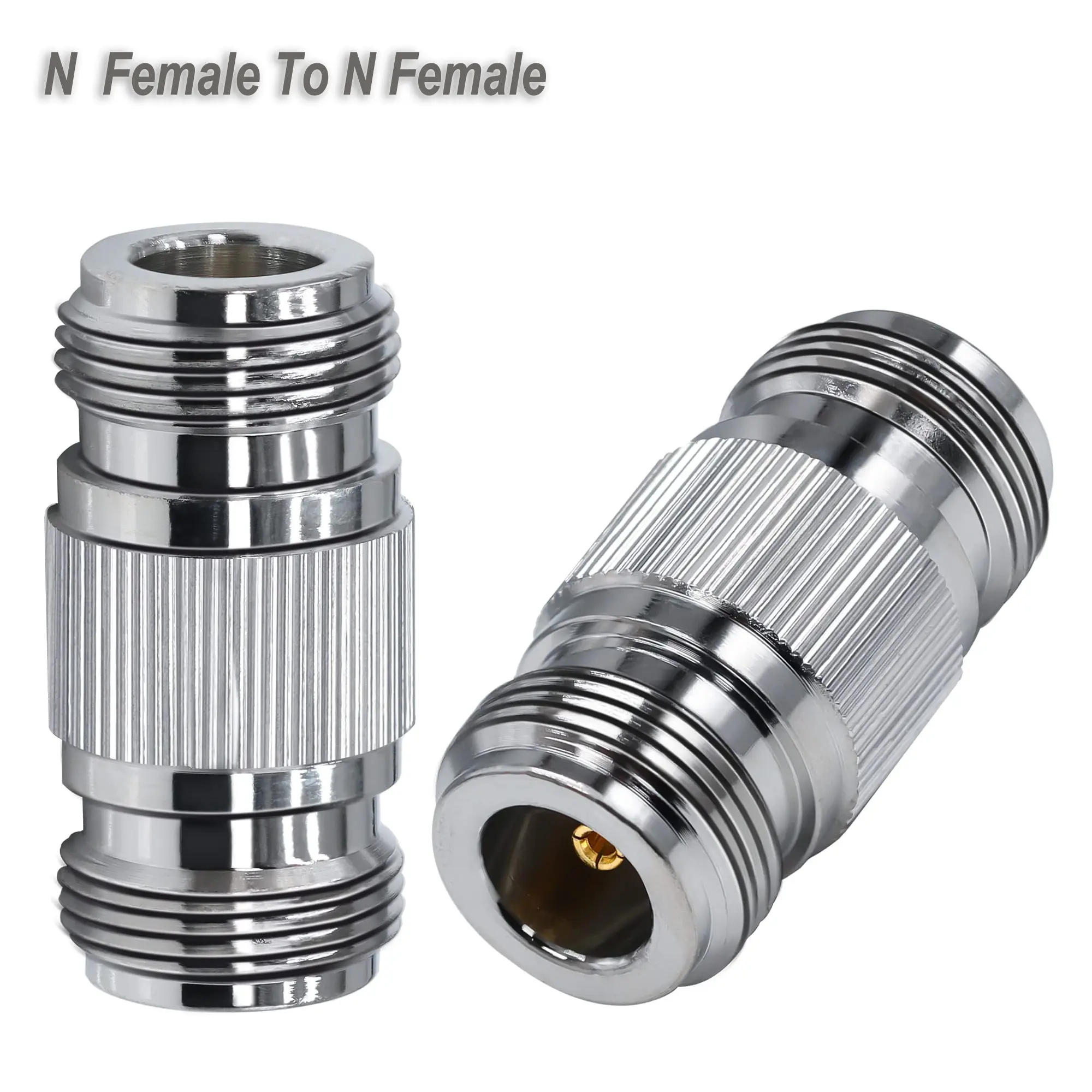 N Female to N Female Barrel Coax Connector N-Type Female to Female Coupler RF Coaxial Adapter for WiFi Antenna Extension Cable Analyzer