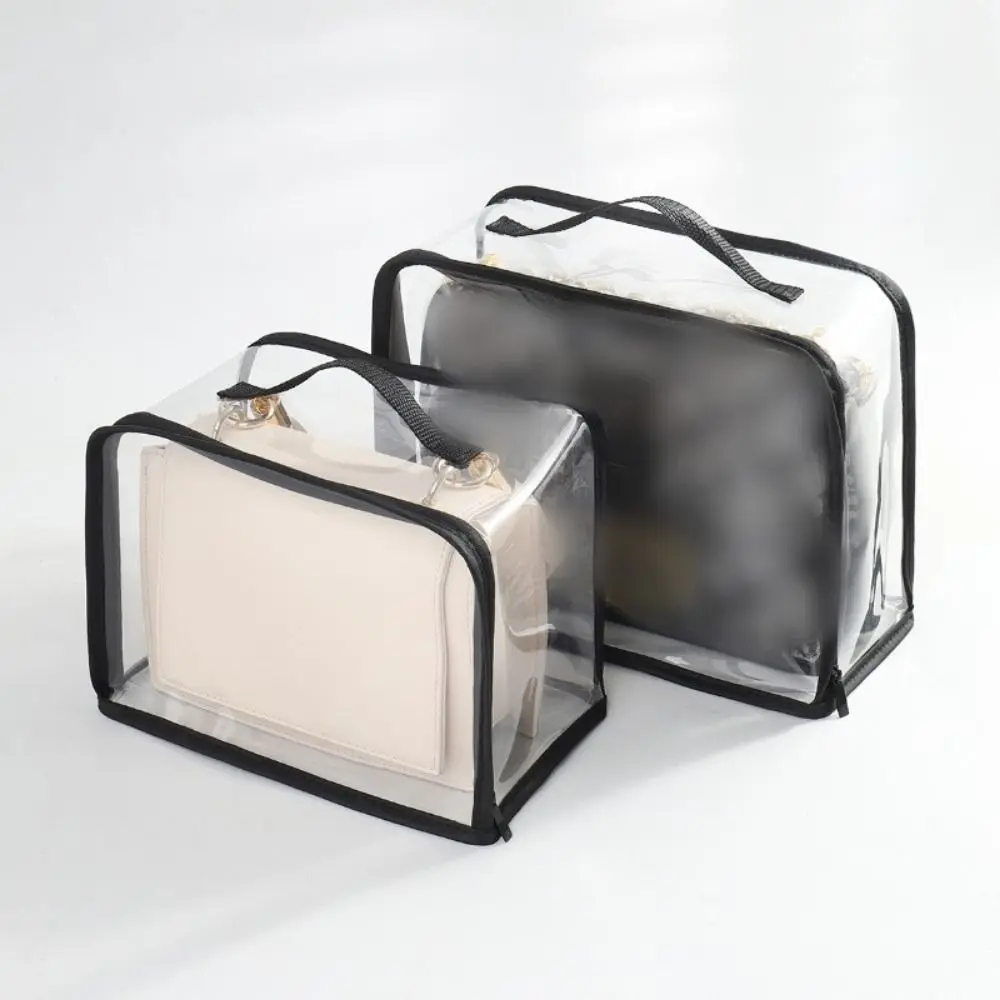 Large Capacity PVC Dust Bags Transparent Moisture-proof Zipper Tote Bag Waterproof Portable Storage Organizer Bathroom