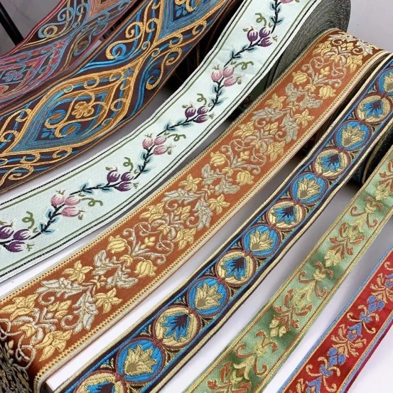 Phụ Kiện Ren, Viền Cổ Áo Và Vòng Bít, Phong Cách Cổ Điển Dân Tộc Ruy Băng Váy, Phụ Kiện Đồ Trang Trí Quần Áo Tự Làm, Dải Vải Phong Cách Miao 3