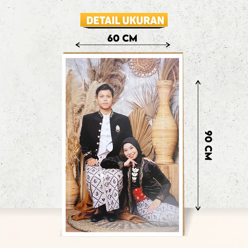 [Anugerah Printshop] Cetak Foto Tempel Dinding Jumbo 60x90 CM | Wedding Gate| Keluarga| Wisuda|  Wedding| Hadiah Unik| Dipasang di Dinding dekorasi bukan musiman prakarya bingkai foto cetak  foto 1