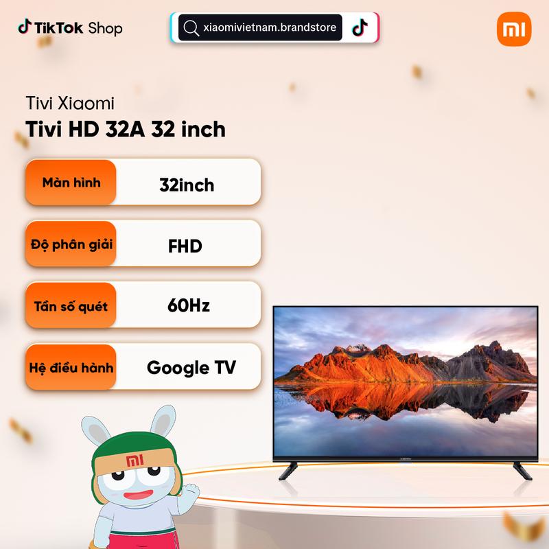 Hot Xiaomi Google Tivi HD 32 inch 32A L32M8-P2SEA - TV Với Trợ lý Google Voice ELA5214VN