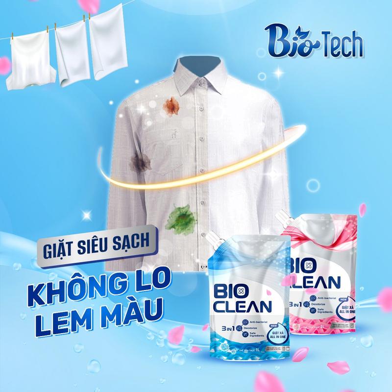   22  B2  DEAL SHOCK  " Mua 1 túi nước giặt xả Bio Clean Hồng 2L 