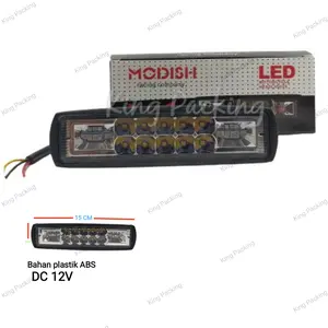 Lampu tembak sorot cwl 10 led lampu tembak 16 led diam kedip slim bar