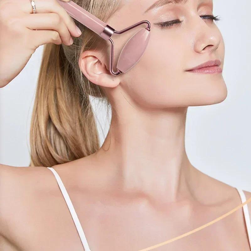 Face Spa Neck Massager For Face Roller Gua Sha Scraper Board Lift Up Wrinkle Remover Eye Care Resin Guasha Set 4