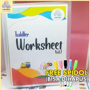 Buku Aktivitas Anak 2-4 Tahun  Free Spidol Anak Wipe And Clean bisa dihapus