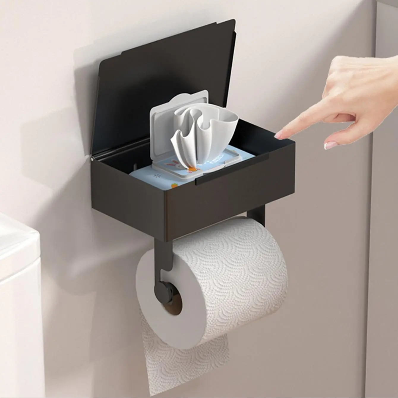 Toilet Paper Holder, 1 Count Bathroom Paper Towel Box, Paper Roll Holder, Wet Wipes Box, Fragrance Holder