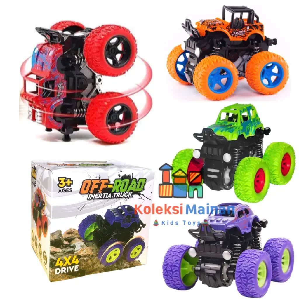 RM STORE Mainan anak mobil mobilan jip monster truck zap jeep off road 4x4 drive jump spin 360 derajat