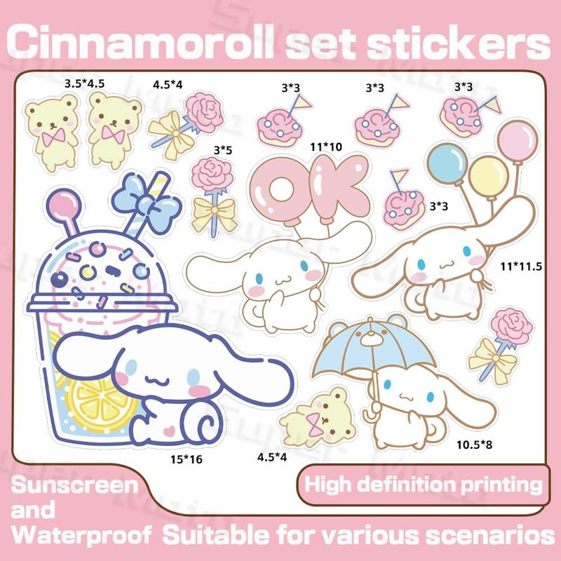 Motorcycle Reflective Sticker Cute Sanrio Cinnamoroll Scooter Racing ...