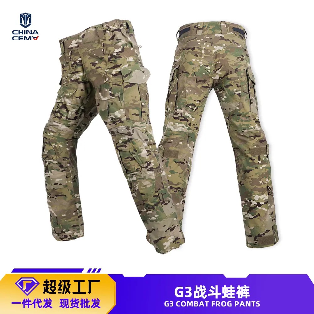 Quần Dài Bộ Đồ Ếch Chiến Đấu, G3 Mới, Bản Sao Thật, Thích Hợp Cho Người Hâm Mộ Quân Sự Ngoài Trời, Lực Lượng Đặc Biệt, Chống Mài Mòn, Chống Trầy Xước, Họa Tiết Kẻ Sọc