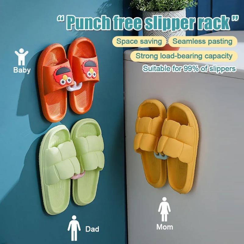 Slipper Rack Self-adhesive Bathroom Simple Slipper Hook Toilet - TikTok ...