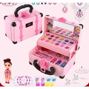Girls Makeup Cosmetics Daily Performance Show Toys Skin-Friendly Easy to Clean Cosmetic Box Set Lipstick Colorful kids  makeup make  up  toys