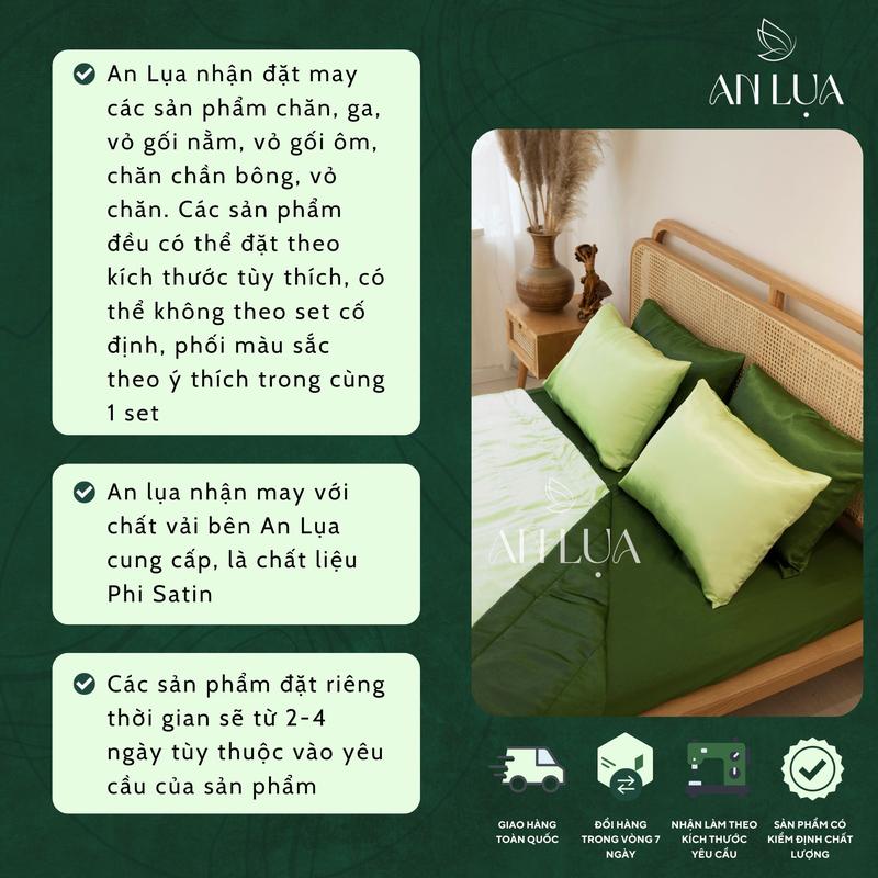 Vỏ gối nằm An Lụa vải lụa phi satin mịn mát và thân thiện cho da 50 x 70 cm 9