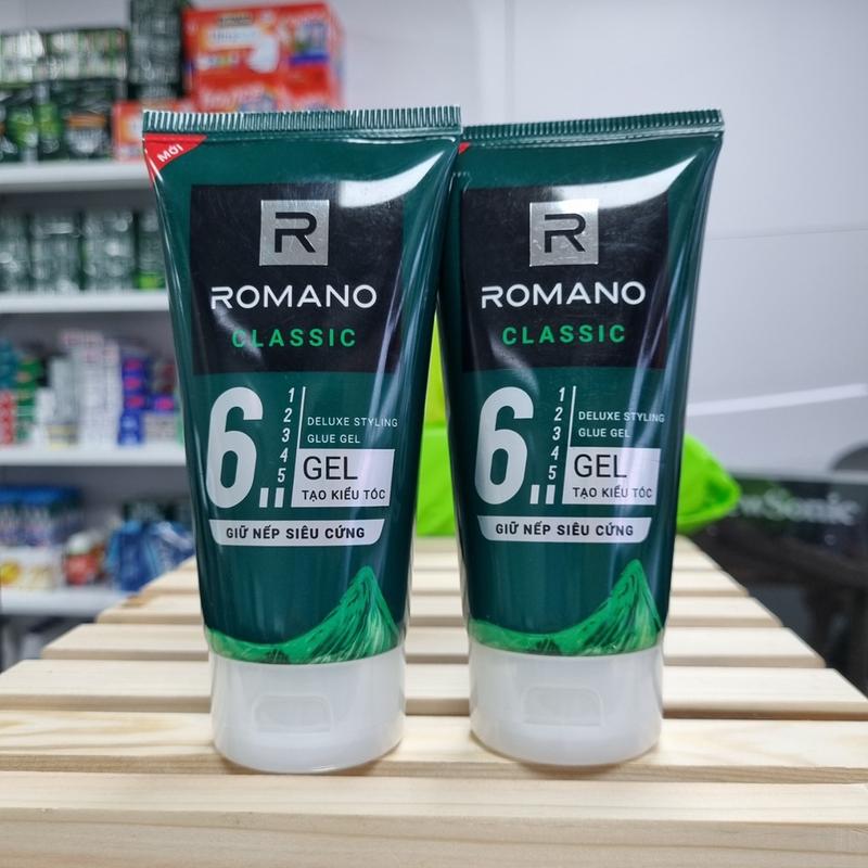 Keo vuốt tóc cứng RO﻿MA﻿NO Cla﻿ssic De﻿uxe Sty﻿ling Glue Gel (150g) - Vuốc tóc nam