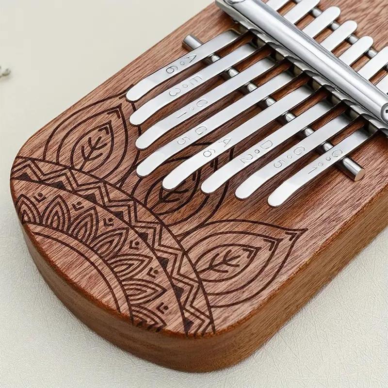Mini Wooden Thumb Piano, 8-tone Mini Kalimba, Portable Finger Piano, Musical Instrument for Beginners 5