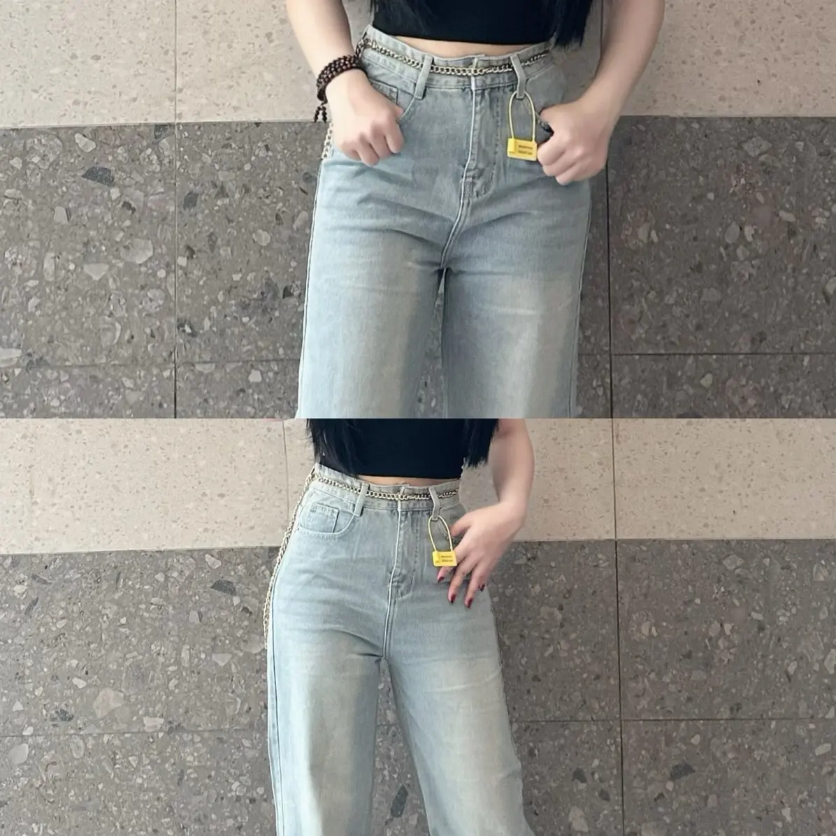 Quần Jeans Nữ Suông Trơn Xanh Nhạt (S-2XL) Vải QC Mềm VM3369 Woment Pants - V.M Kem | BigBuy360 - bigbuy360.vn Quần Jeans Nữ Suông Trơn Xanh Nhạt (S-2XL) Vải QC Mềm VM3369 Woment Pants - V.M Kem | BigBuy360 - bigbuy360.vn