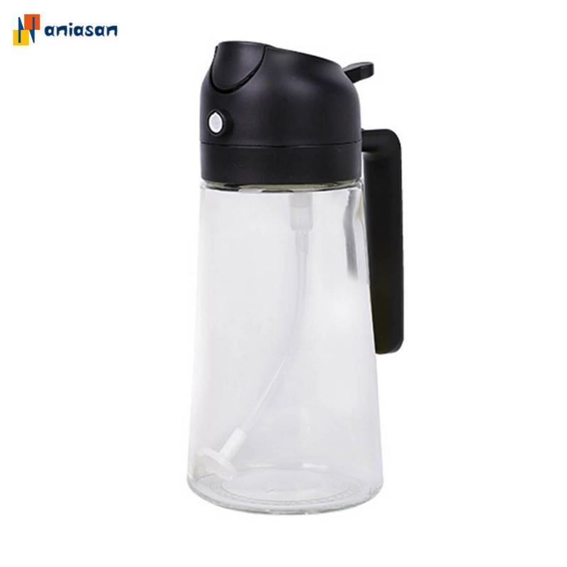 Bình Xịt Dầu, Bình Đổ Dầu Miệng Rộng, Thiết Kế 2 Trong 1 (Aniasan), Bình Xịt Dầu, Thích Hợp Cho Chiên Nước, Salad, Được Làm Bằng Thủy Tinh Không Chứa BPA, Dụng Cụ Nhà Bếp 3