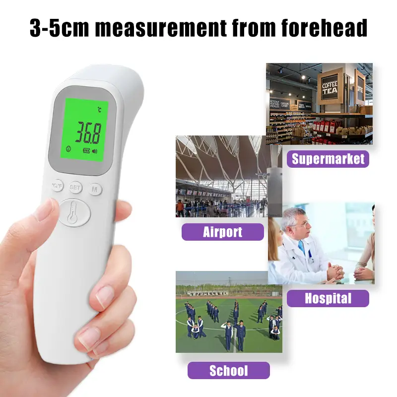 TNW Thermogun Termometer Suhu Tubuh Digital Termometer Inframerah Non Contact Thermometer Dahi untuk Demam 5