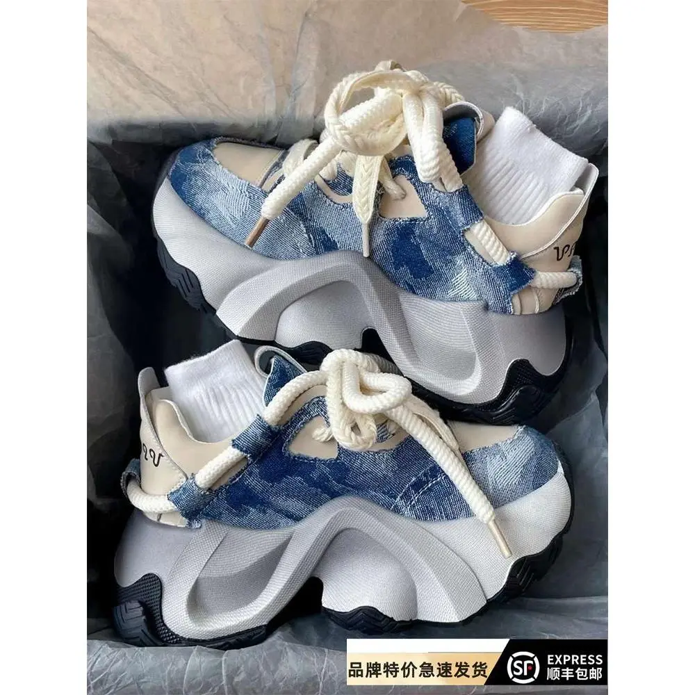 Dad Shoes Tăng Chiều Cao, Phong Cách Hàn Quốc INS, Dành Cho Nữ, Đế Dày, Thoáng Khí, Giày Thể Thao Dễ Phối Đồ Giày Chạy Bộ Thường Ngày 2024 Hàng Mới Về
