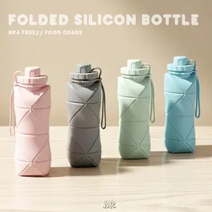 AR Botol Air Olahraga Lipat Botol Air Lipat Botol Silikon