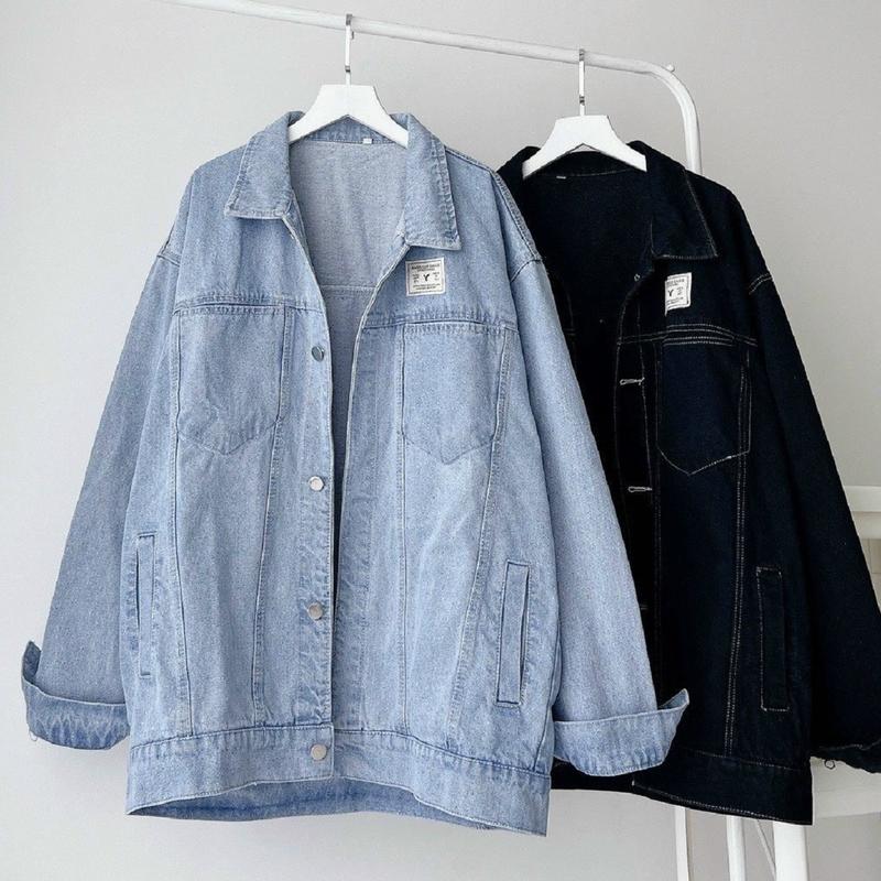 TIENSTYLE - Áo khoác Jean Nam Nữ Bigsize Túi Có Cổ Size M-L-XL-XXL Chất Denim - Có BIGSIZE 80KG Women Jacket