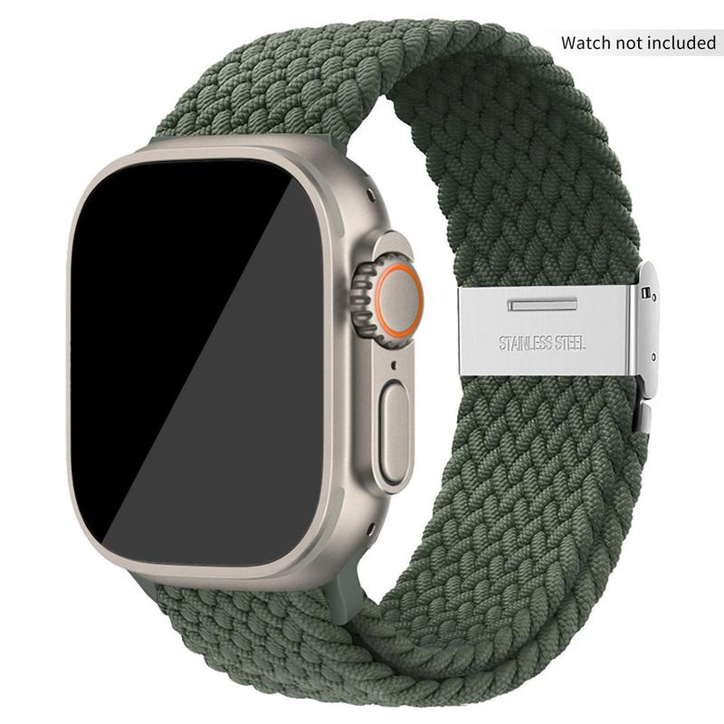 Loop Nylon Woven Band (Band Only), 1 Count Nylon Braided Design Soft Sport Watch Band with Buckle Loop Compatible with Apple Watch Ultra 2 Series SE 9 8 7 6 5 4 3, Wearable Devices Accessories 4
