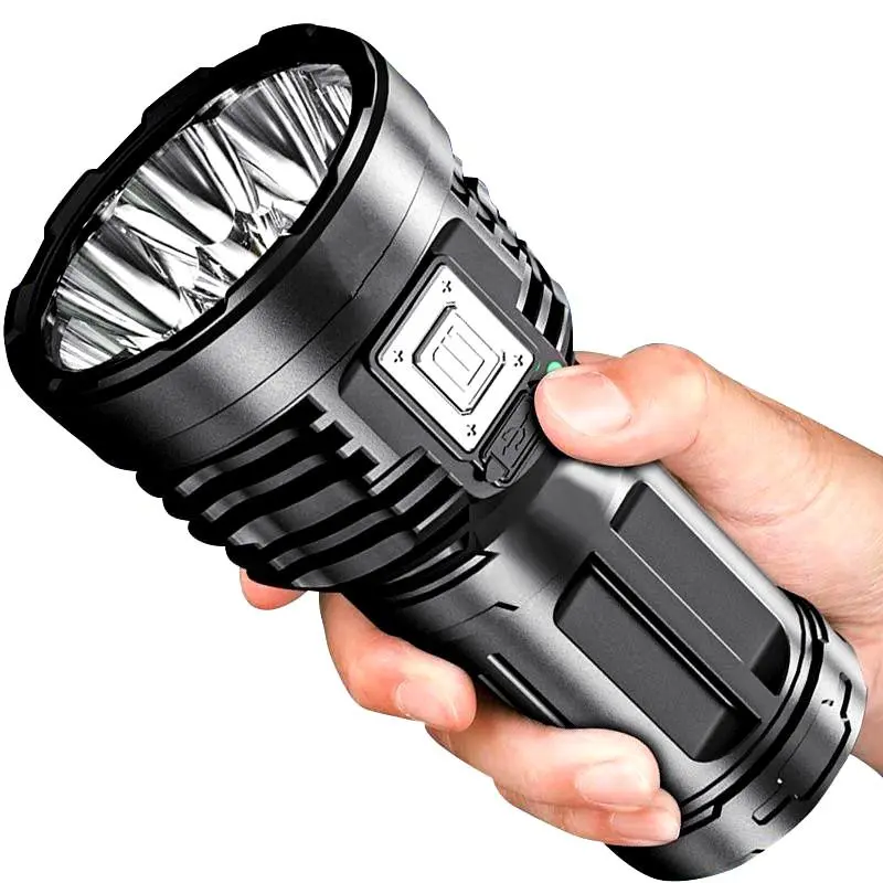 8 LED Flashlight with COB Side Reading Light, Rechargeable Camping Torch, Durable Outdoor Camping Accessories for Gifts, Christmas Gift 0