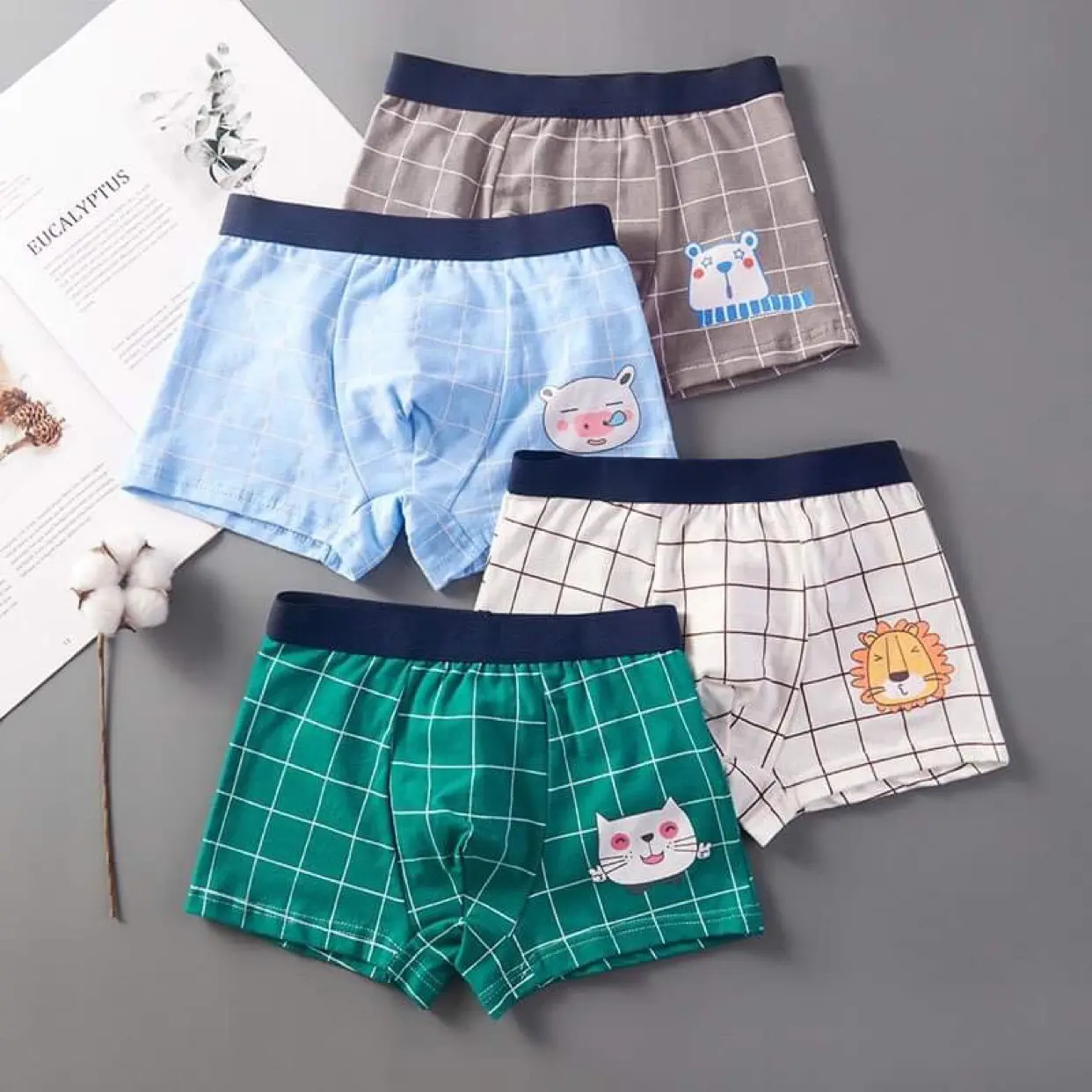 4 QUẦN LÓT BÉ TRAI SIZE 7-45KG