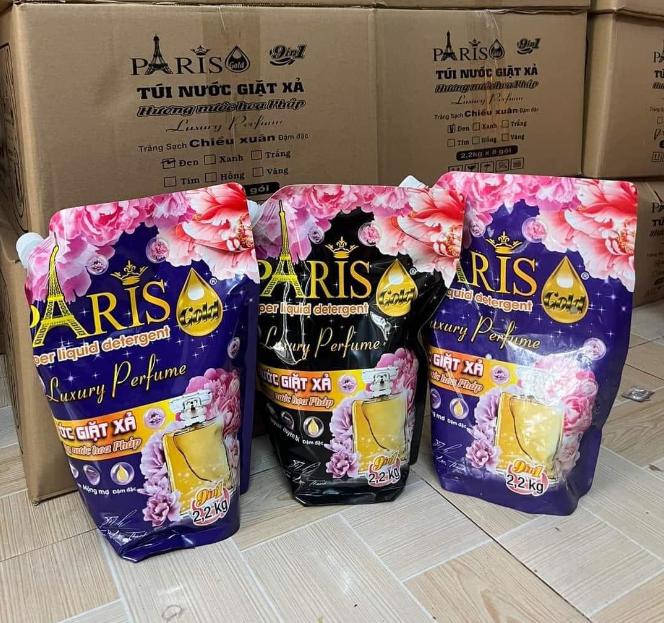 Combo 3 Túi Giặt Xả Paris 6,6kg làm sạch, hương nước hoa thơm dai