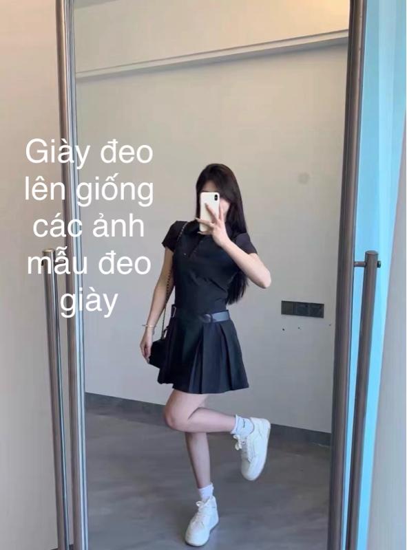 Product Introduction of Giày thể thao nữ (mẫu mới về giá trải nghiệm) mặc váy, quần áo đều đẹp, đế cao su chống trượt cao 5cm tôn dáng 24