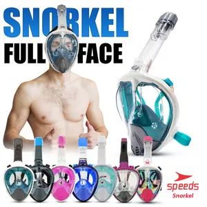 SPEEDS Snorkling Masker Snorkel Olahraga Air Diving Mask Full Face Tali Karet M6109