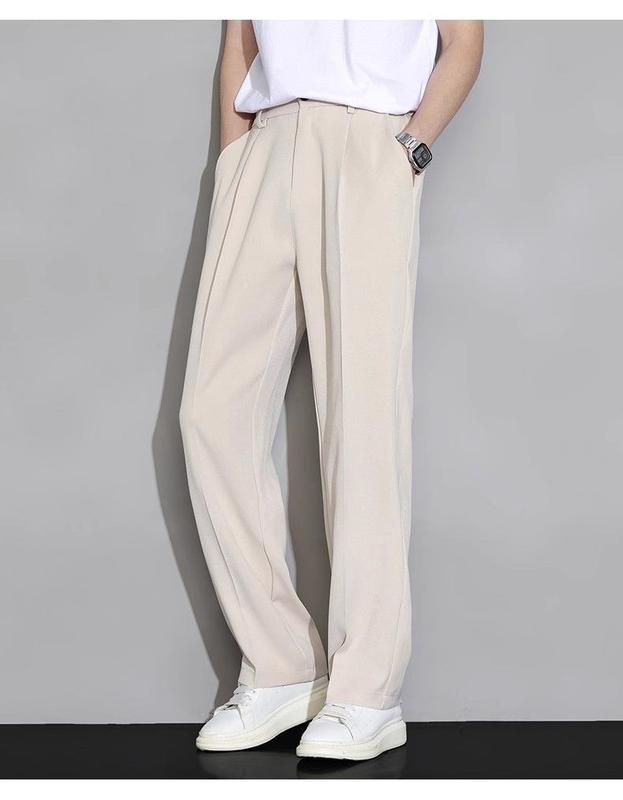 Quần Âu Nam, Quần baggy nam from ống suông basic vải mềm mịn không nhăn