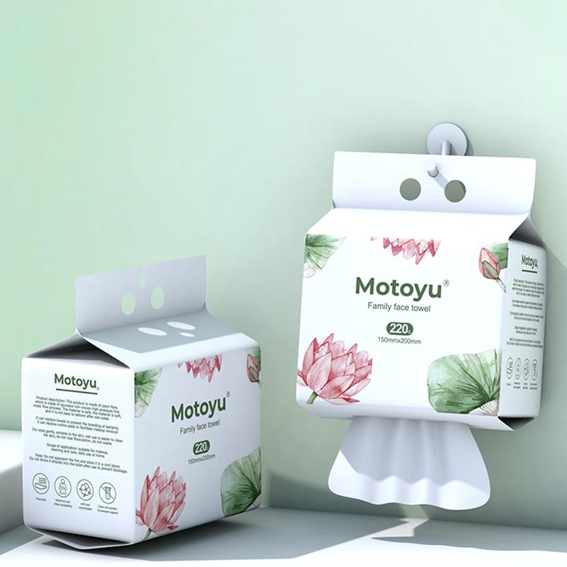 [MOTOYU] Túi 220g Khăn Giấy Lau Mặt Cho Vả Gia Đình Đa Năng, Siêu Dai, Thấm Hút Tốt, Không Sơ Bông, Thân Thiện Với Làn Da, Vô Cùng Tiện Lợi Làm Sạch Khăn lau mặt một lần, Dùng được cho cả mẹ bầu và trẻ sơ sinh Skincare